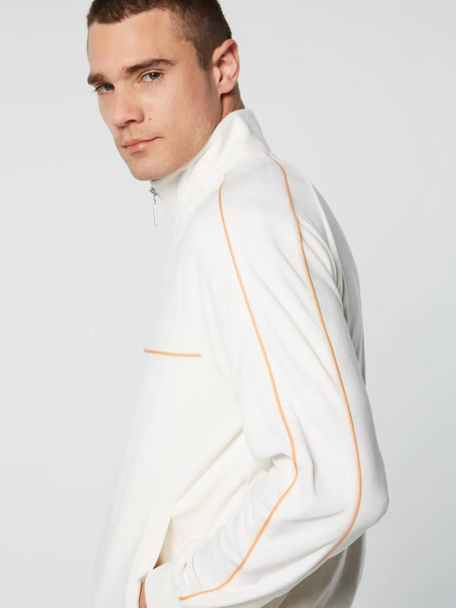 Lioni Velour Track Jacket Archivio- Gardenia