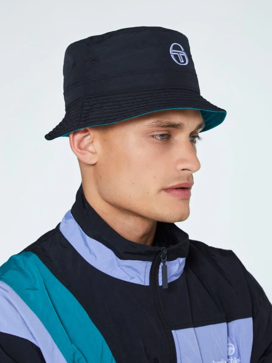 Mosaic Reversible Bucket Hat-Black/Multi