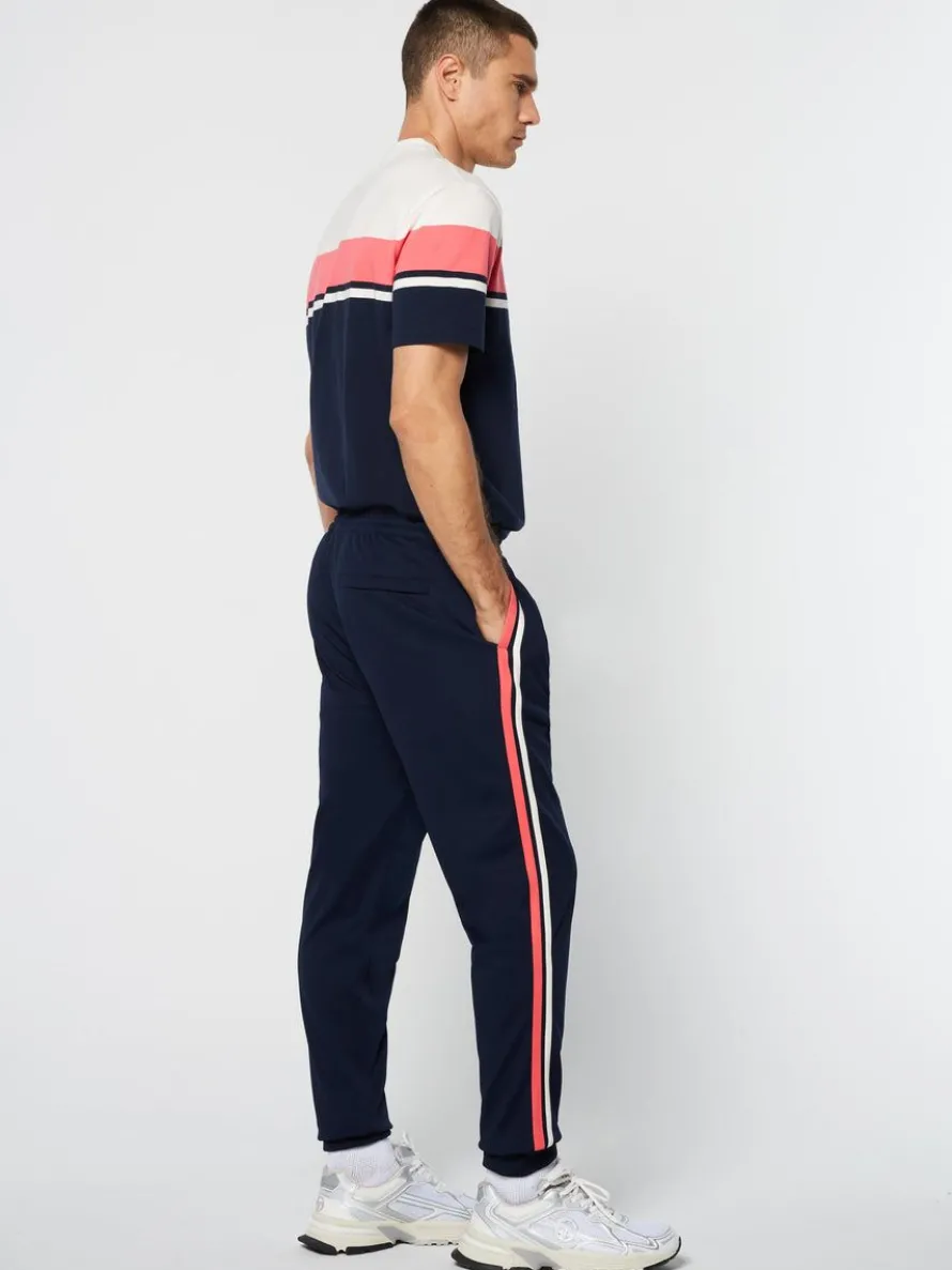 Damarindo Track Pant Archivio- Gardenia/ Maritime Blue