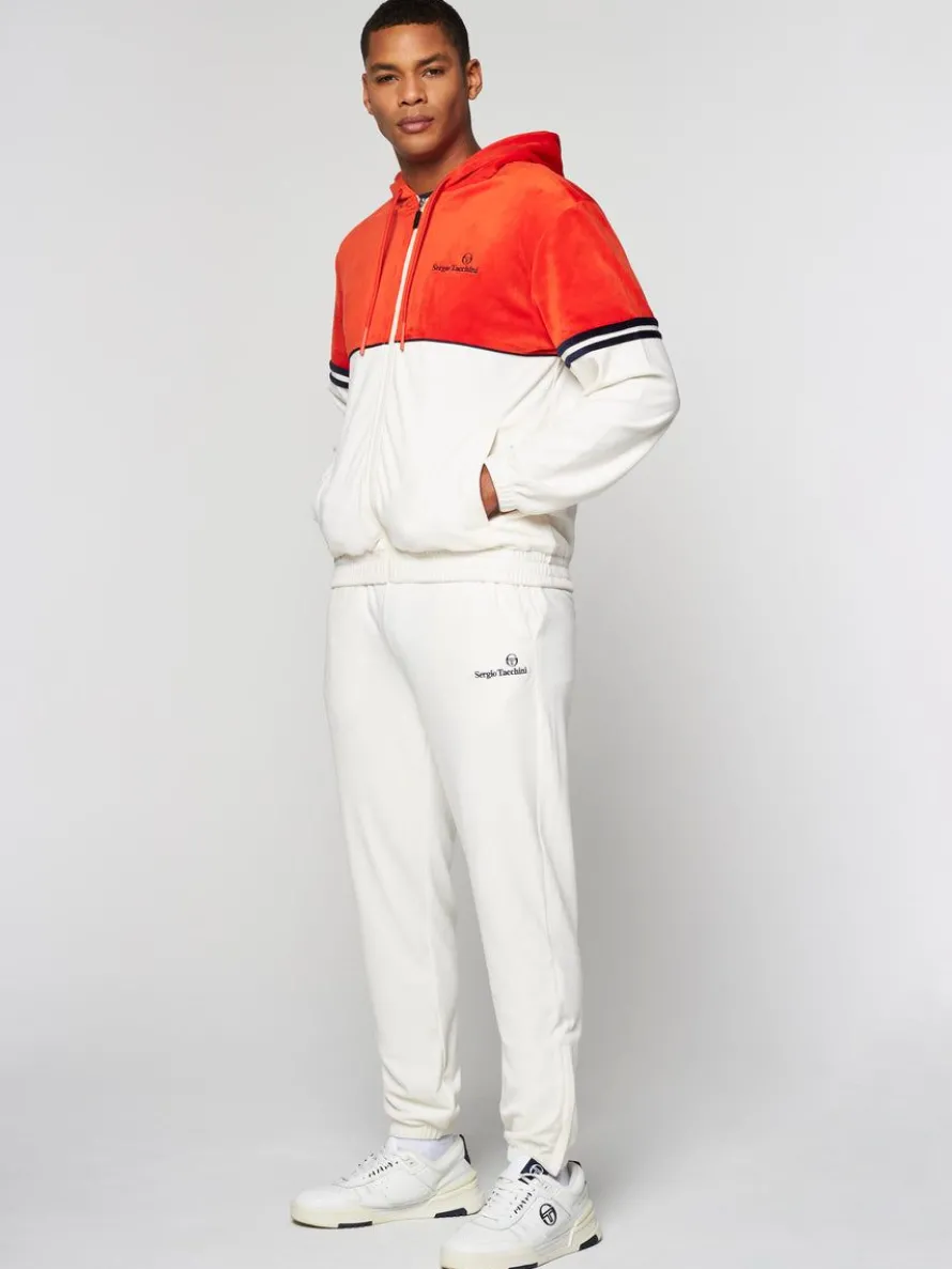 Scopeto Full-Zip Velour Hoodie- Poinciana/ Gardenia