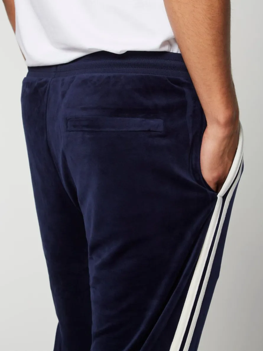 Damarindo Velour Track Pant- Maritime Blue