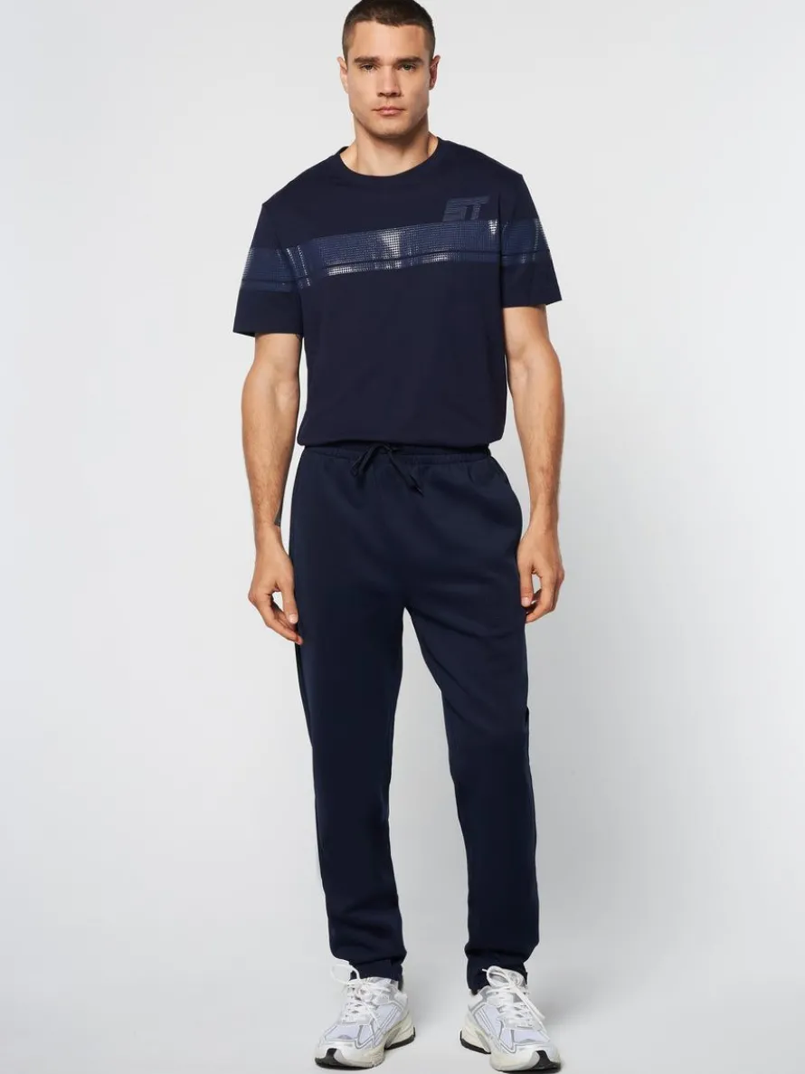 Perforata Track Pant-Maritime Blue