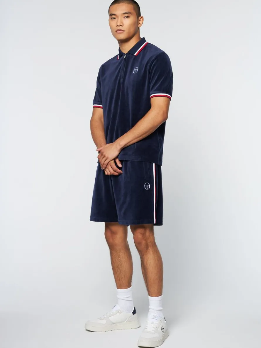 Primo Velour Polo- Maritime Blue