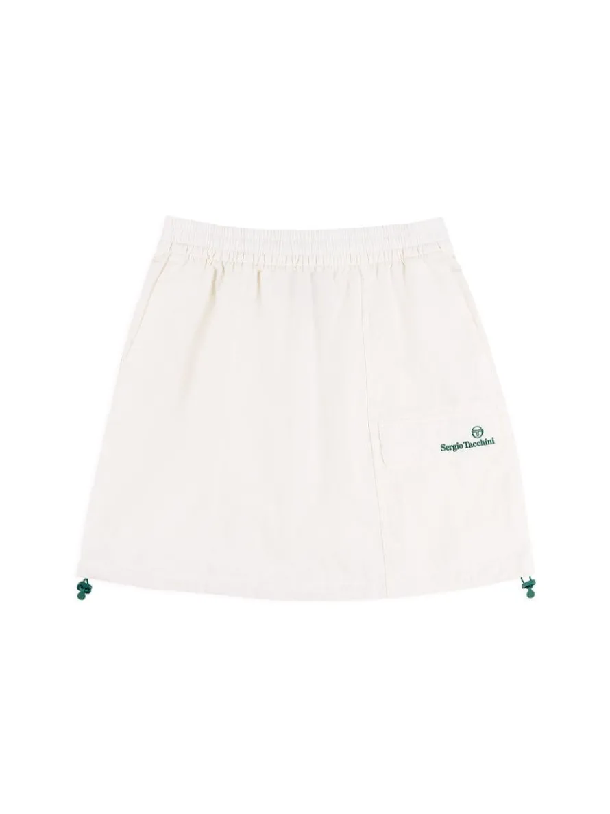 Crew Woven Skirt- Gardenia
