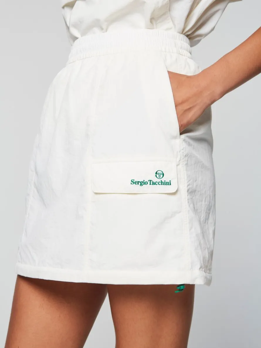 Crew Woven Skirt- Gardenia