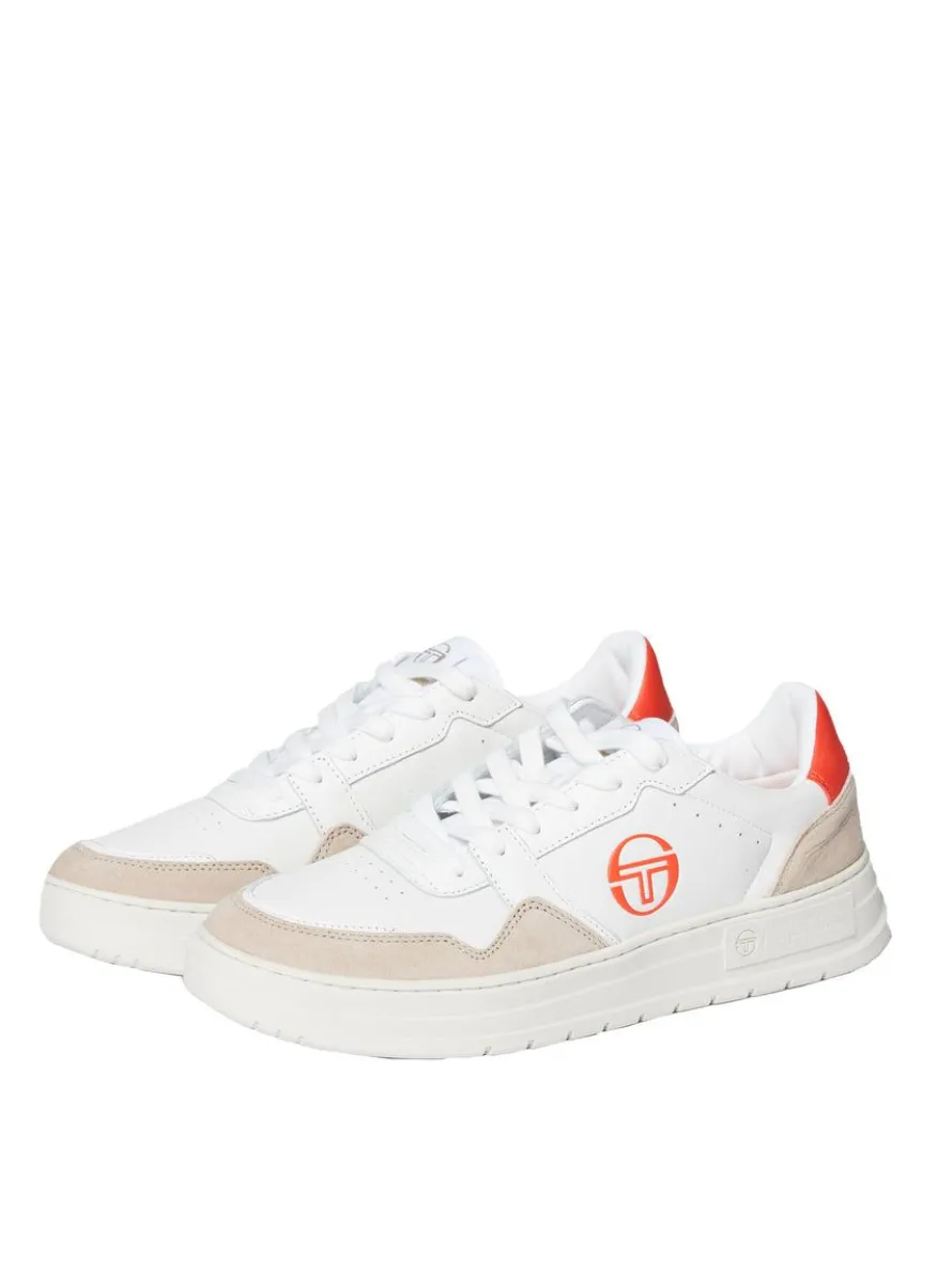 Court Classic Mp Sneaker- White/ Tofu/ Ponciana Red