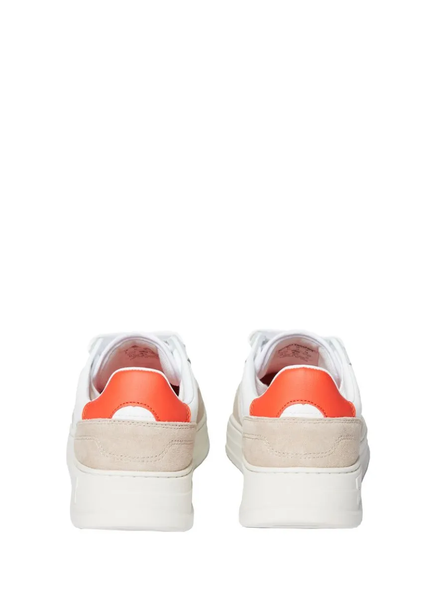 Court Classic Mp Sneaker- White/ Tofu/ Ponciana Red