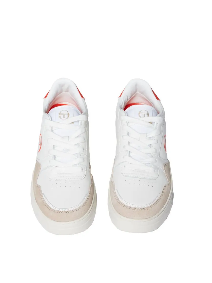 Court Classic Mp Sneaker- White/ Tofu/ Ponciana Red
