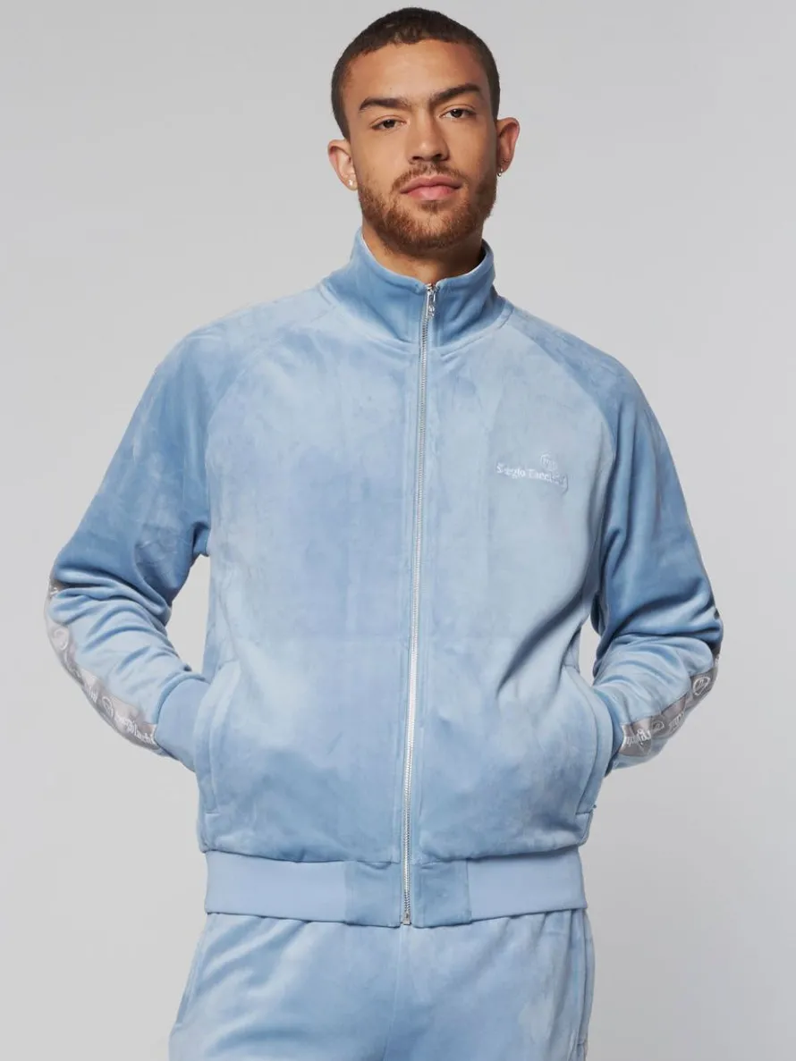 Tipo Velour Track Jacket- Mountain Spring