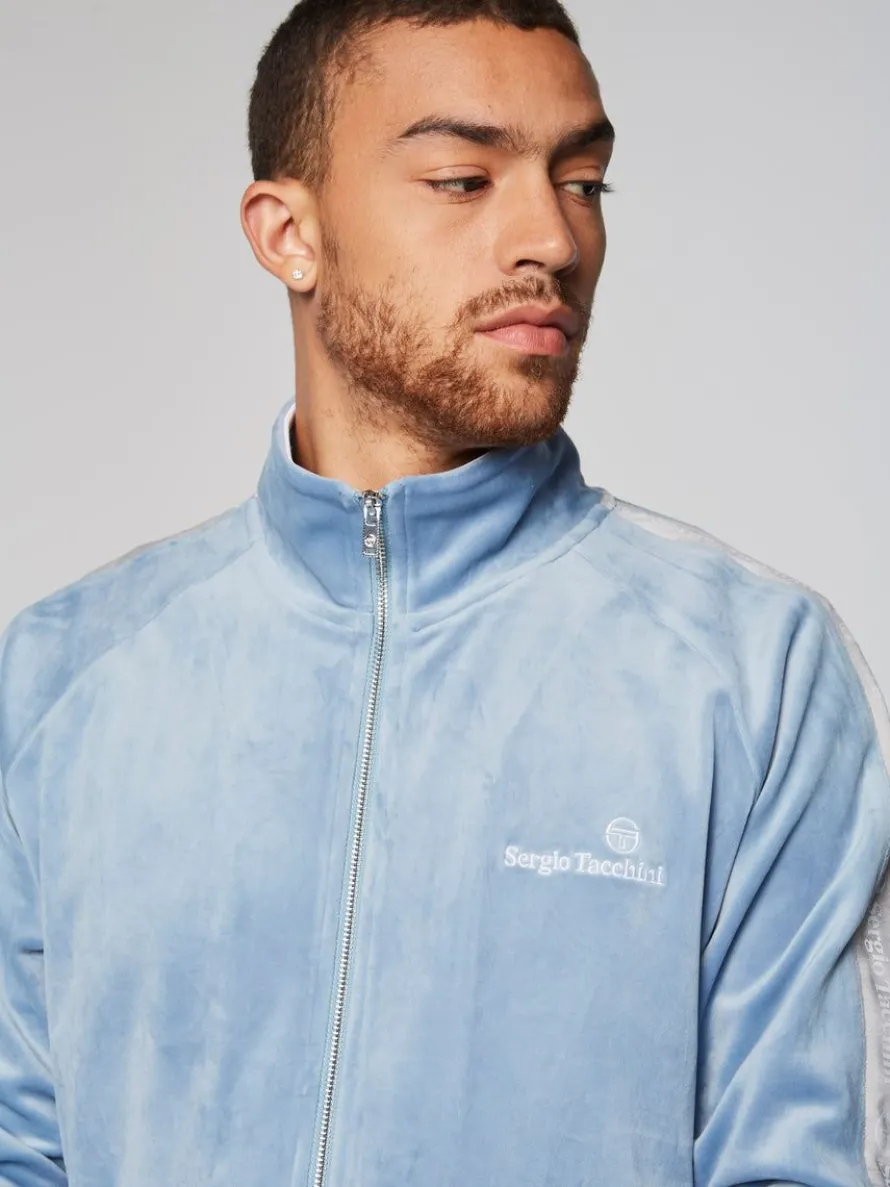 Tipo Velour Track Jacket- Mountain Spring