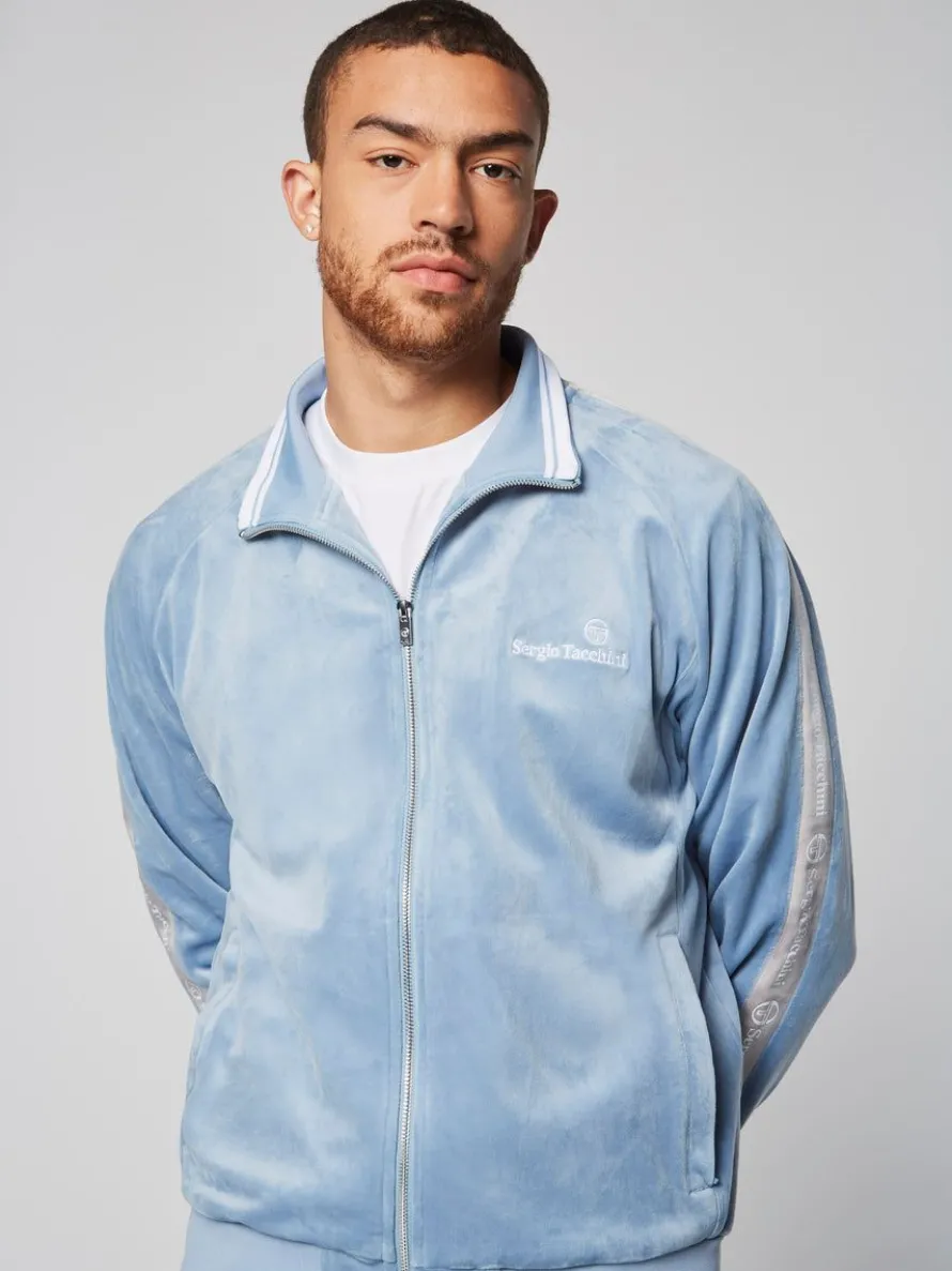 Tipo Velour Track Jacket- Mountain Spring