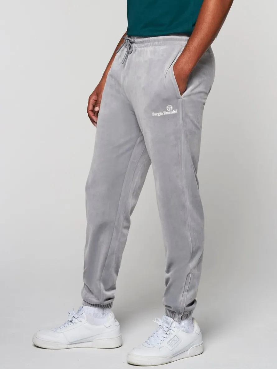 Scopeto Velour Pant- Sleet/ Gardenia