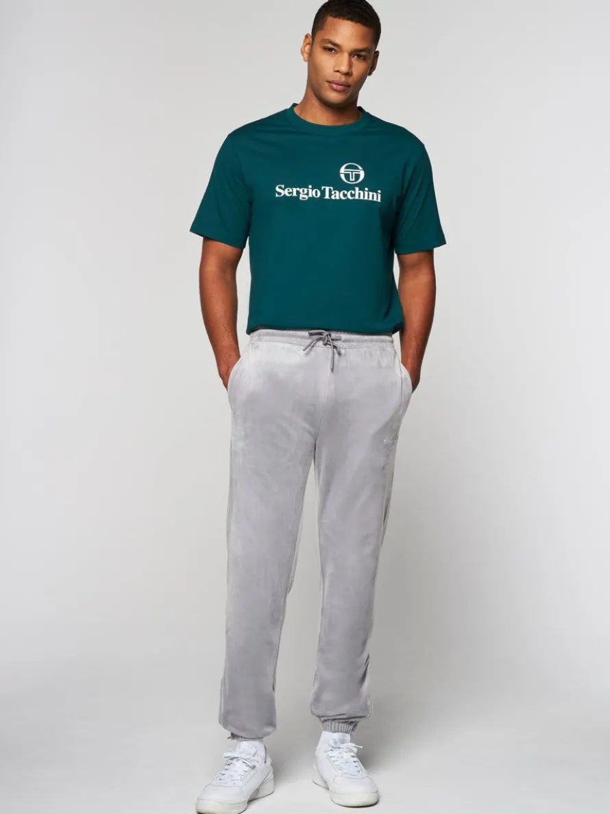 Scopeto Velour Pant- Sleet/ Gardenia