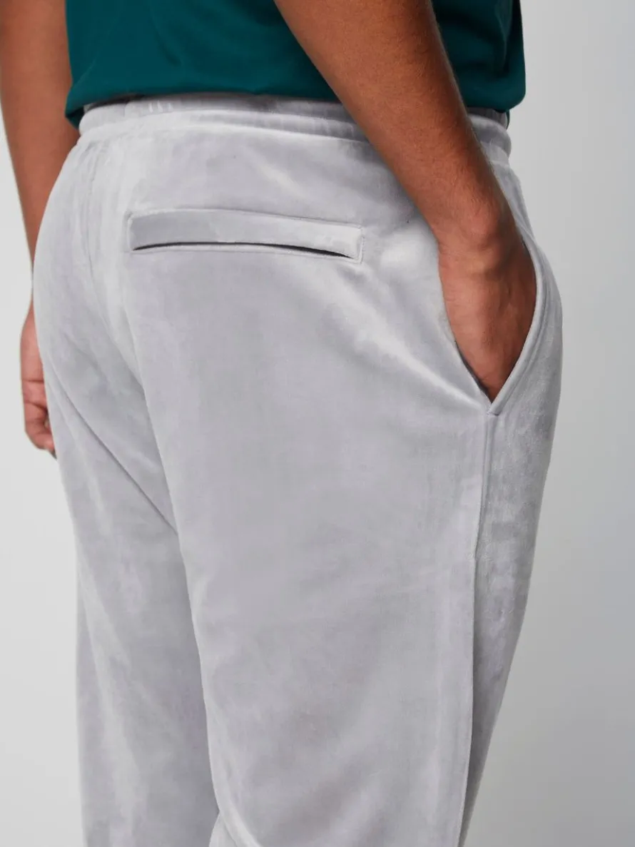 Scopeto Velour Pant- Sleet/ Gardenia