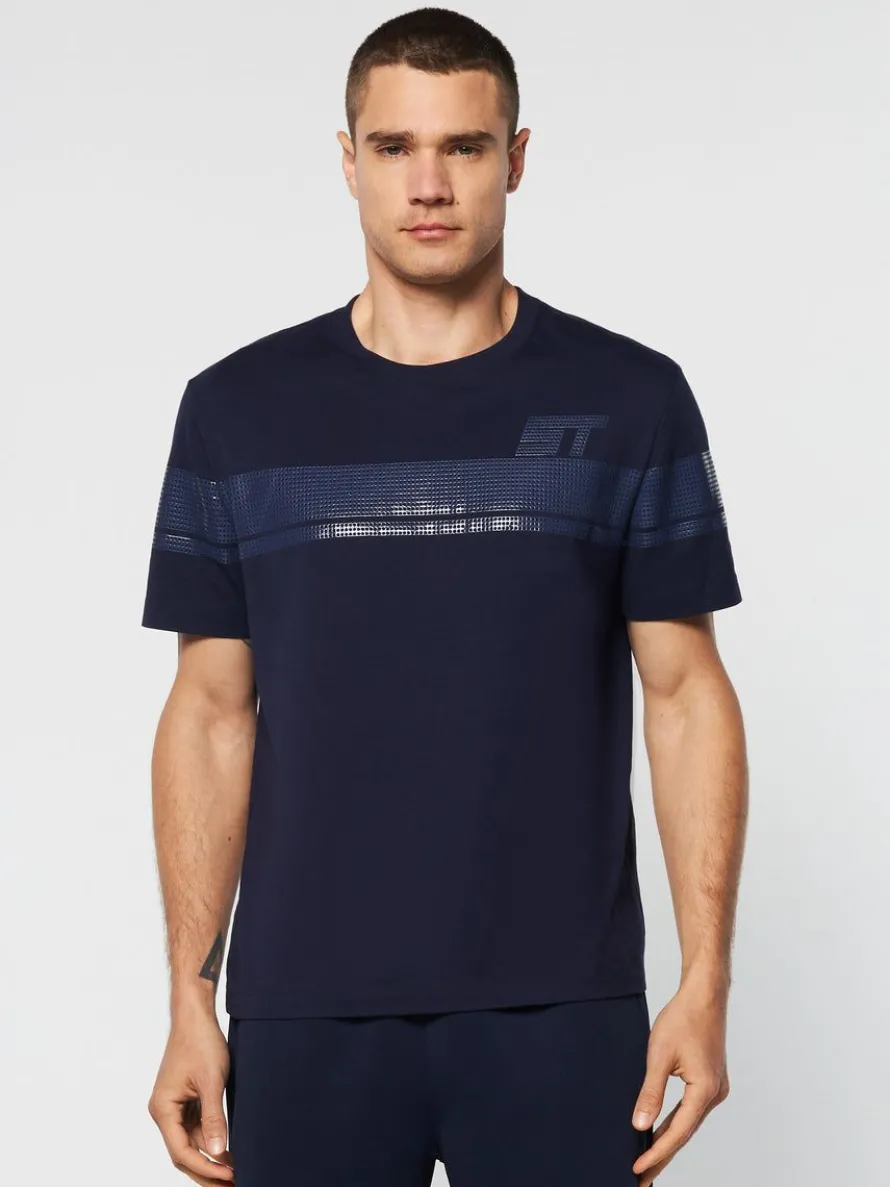 Perforata T-Shirt- Maritime Blue