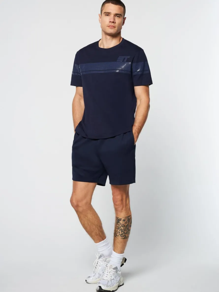 Perforata T-Shirt- Maritime Blue