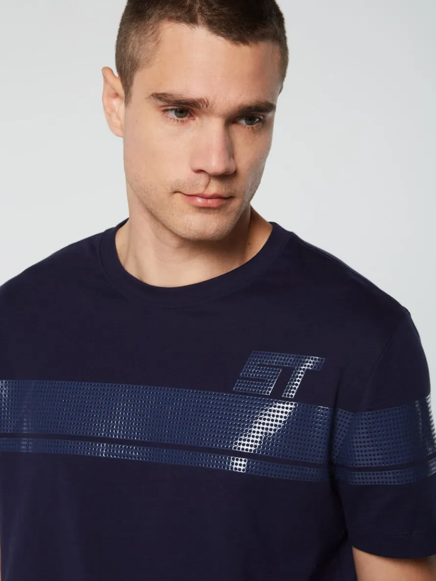 Perforata T-Shirt- Maritime Blue
