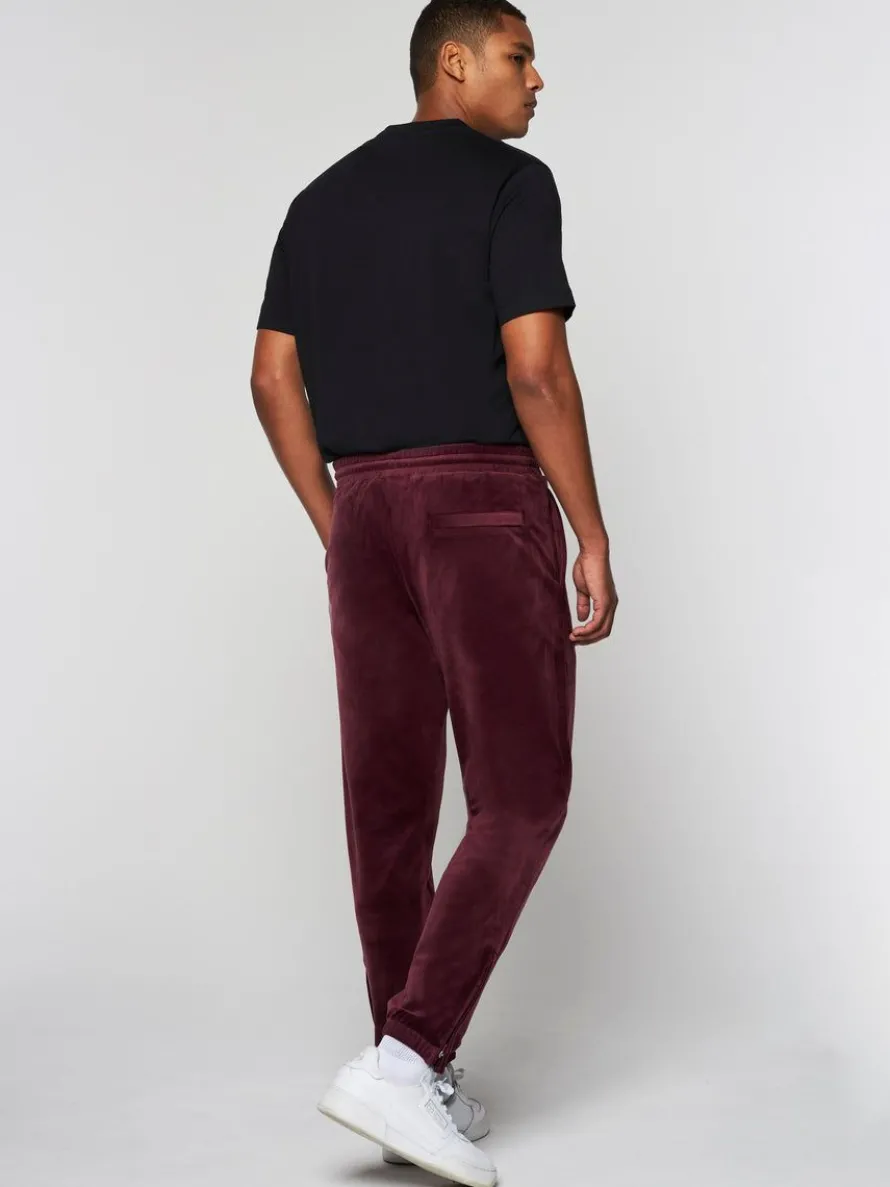 Scopeto Velour Pant-Black Beauty/ Mauve Wine