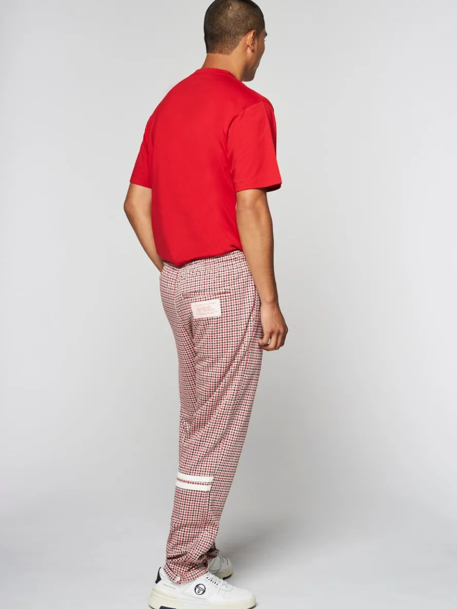 Dallas Houndstooth Track Pant- Poinciana