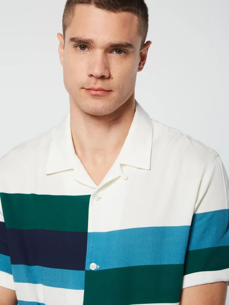 Pennellata Cabana Shirt- Gardenia/ Multi