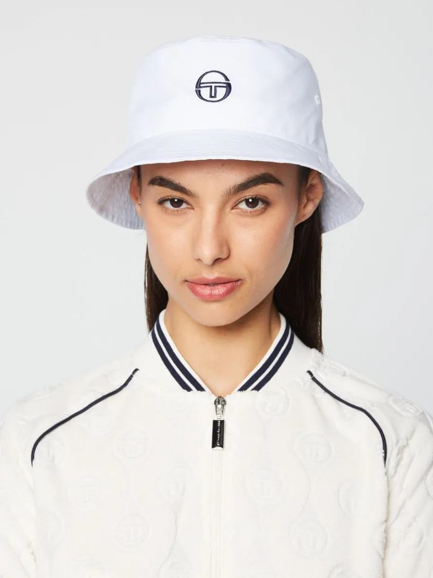 Vacanza Bucket Hat- Brilliant White