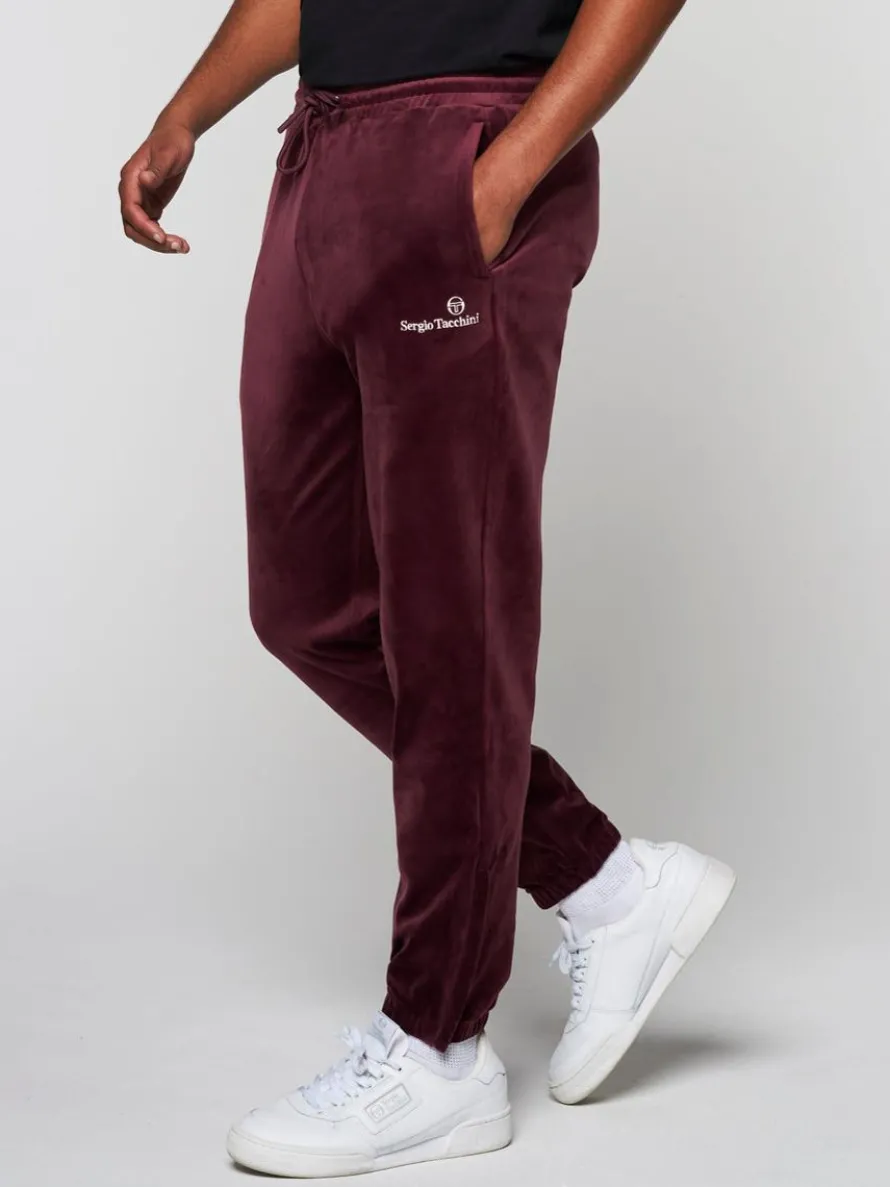 Scopeto Velour Pant-Black Beauty/ Mauve Wine