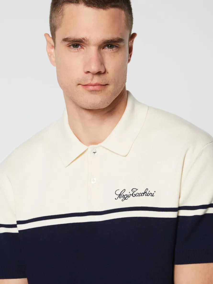 Roselli Knit Polo- Gardenia