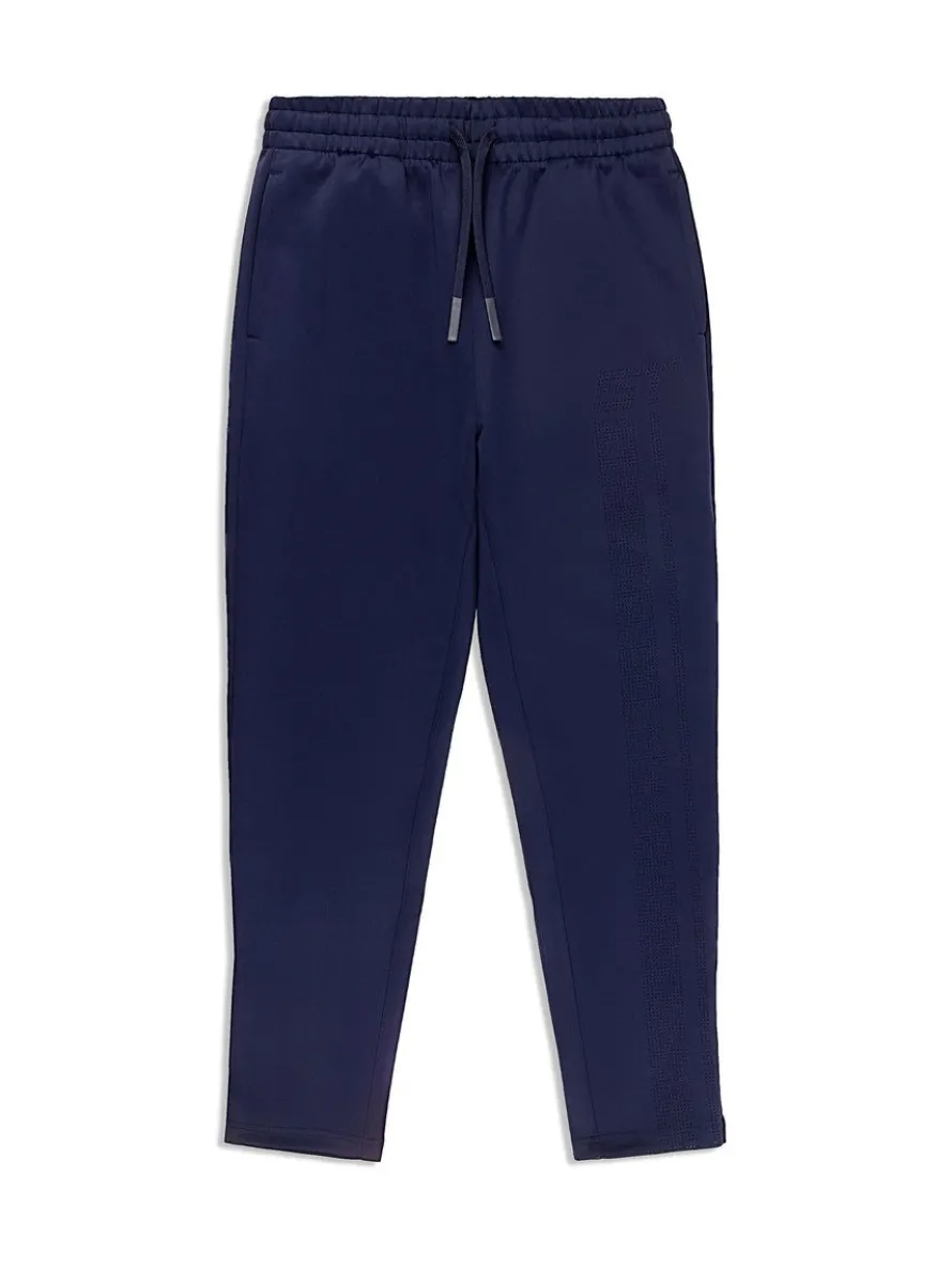 Perforata Track Pant-Maritime Blue