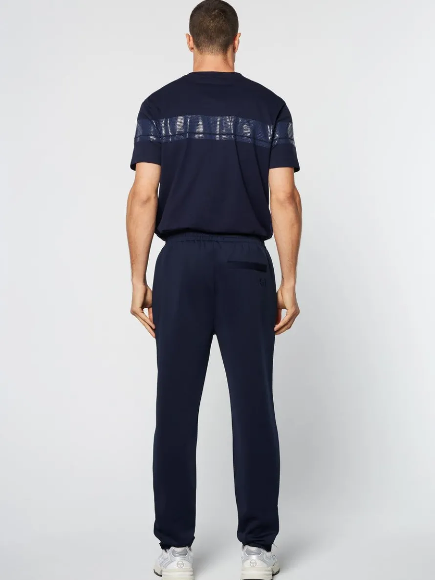 Perforata Track Pant-Maritime Blue