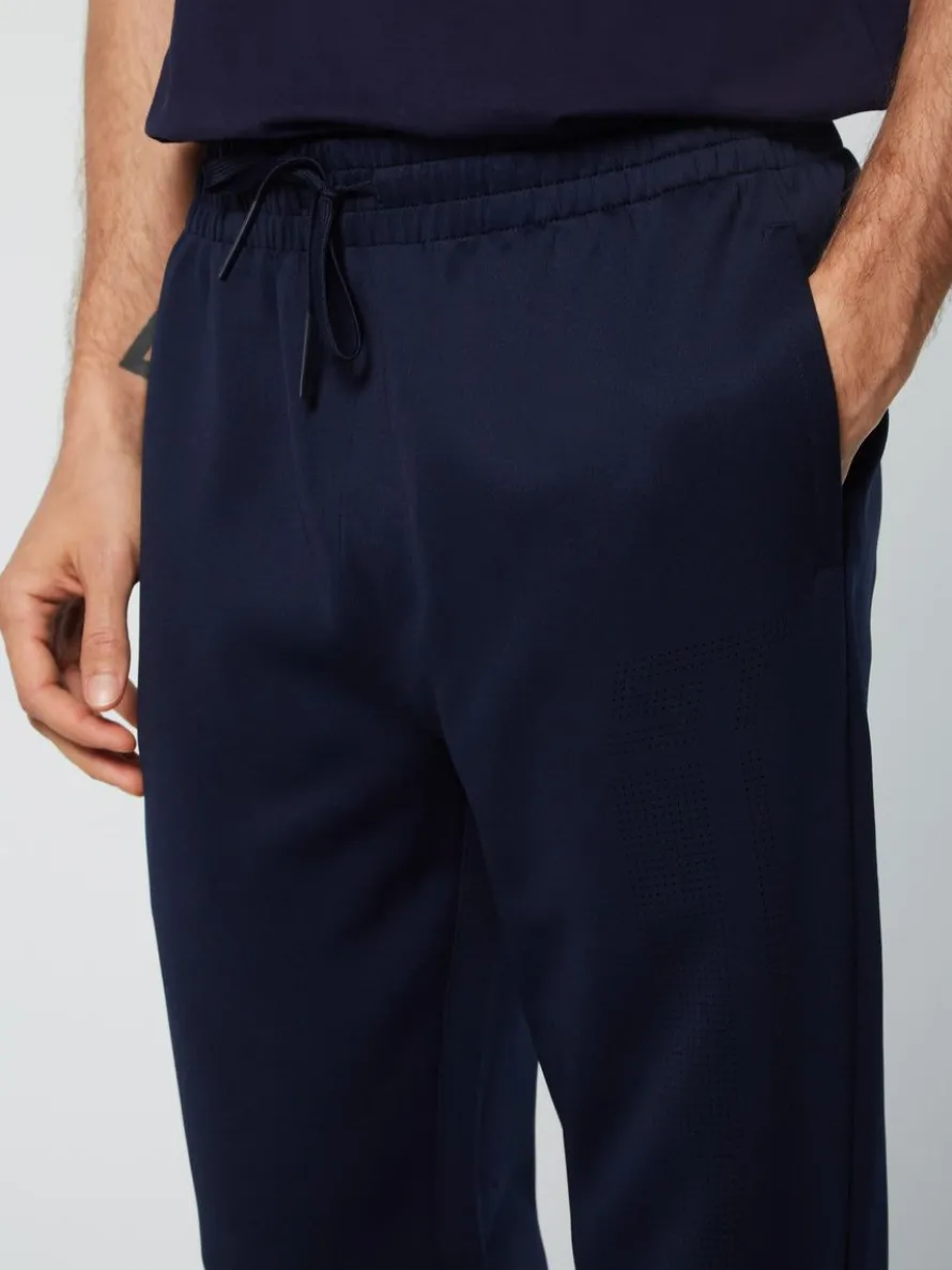 Perforata Track Pant-Maritime Blue