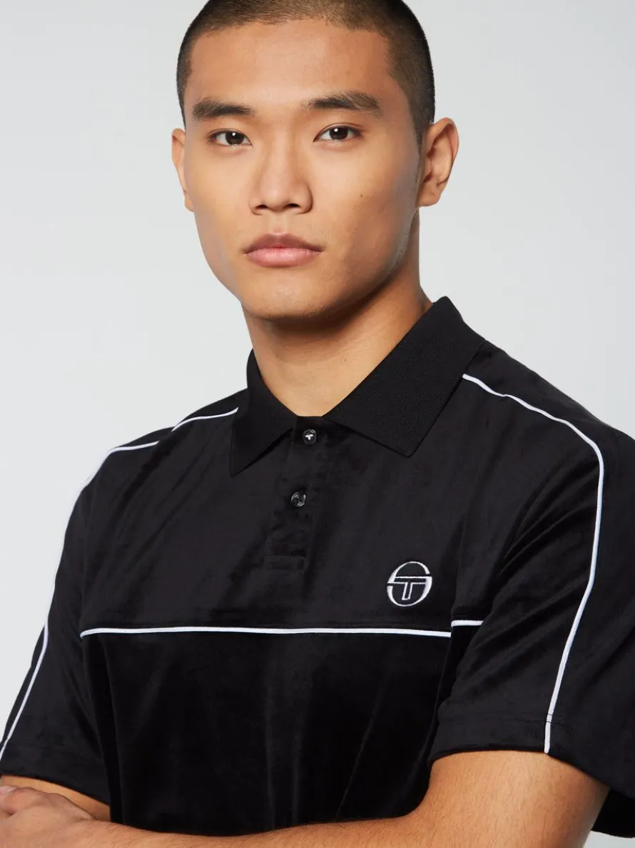 Lioni Velour Polo Archivio- Black Beauty