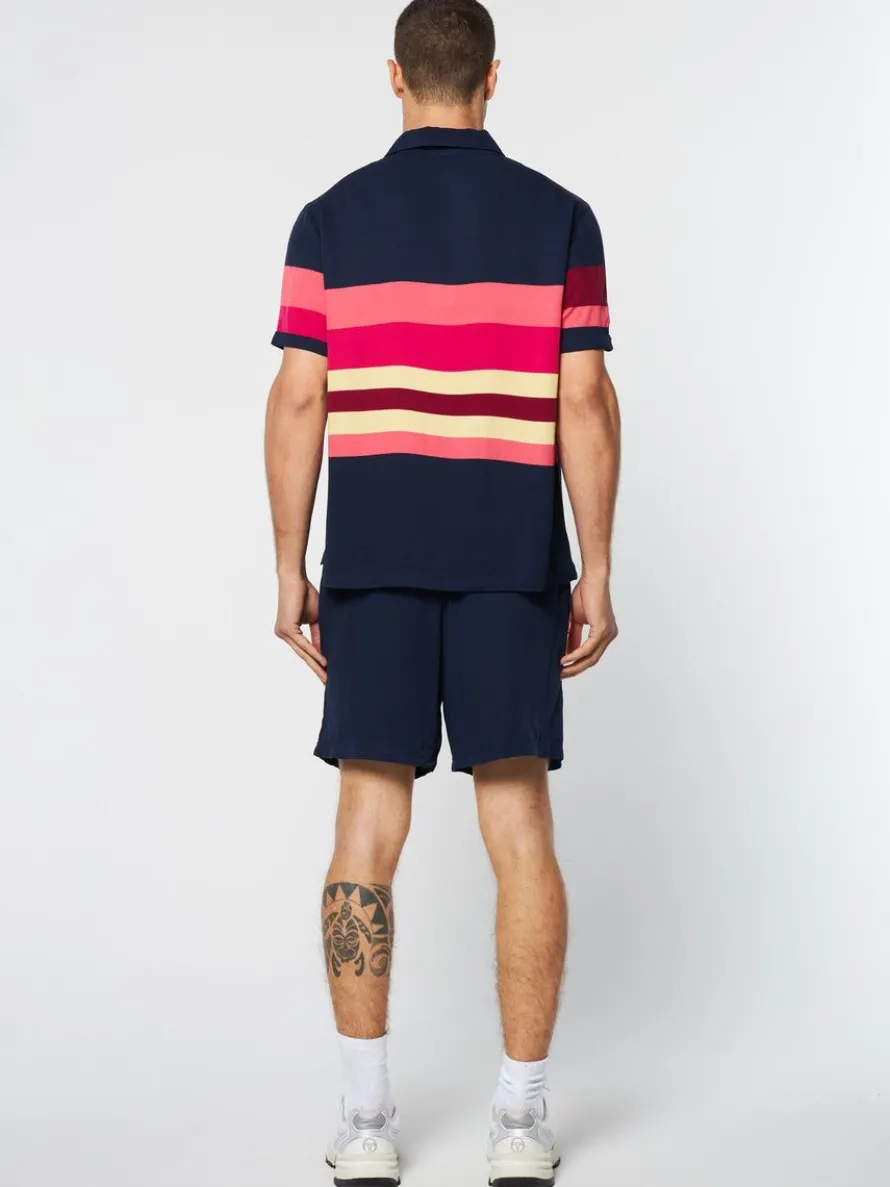 Pennellata Cabana Shirt- Maritime Blue/ Multi