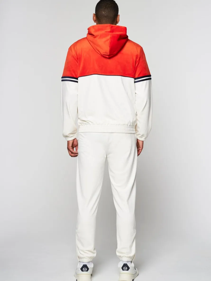 Scopeto Full-Zip Velour Hoodie- Poinciana/ Gardenia