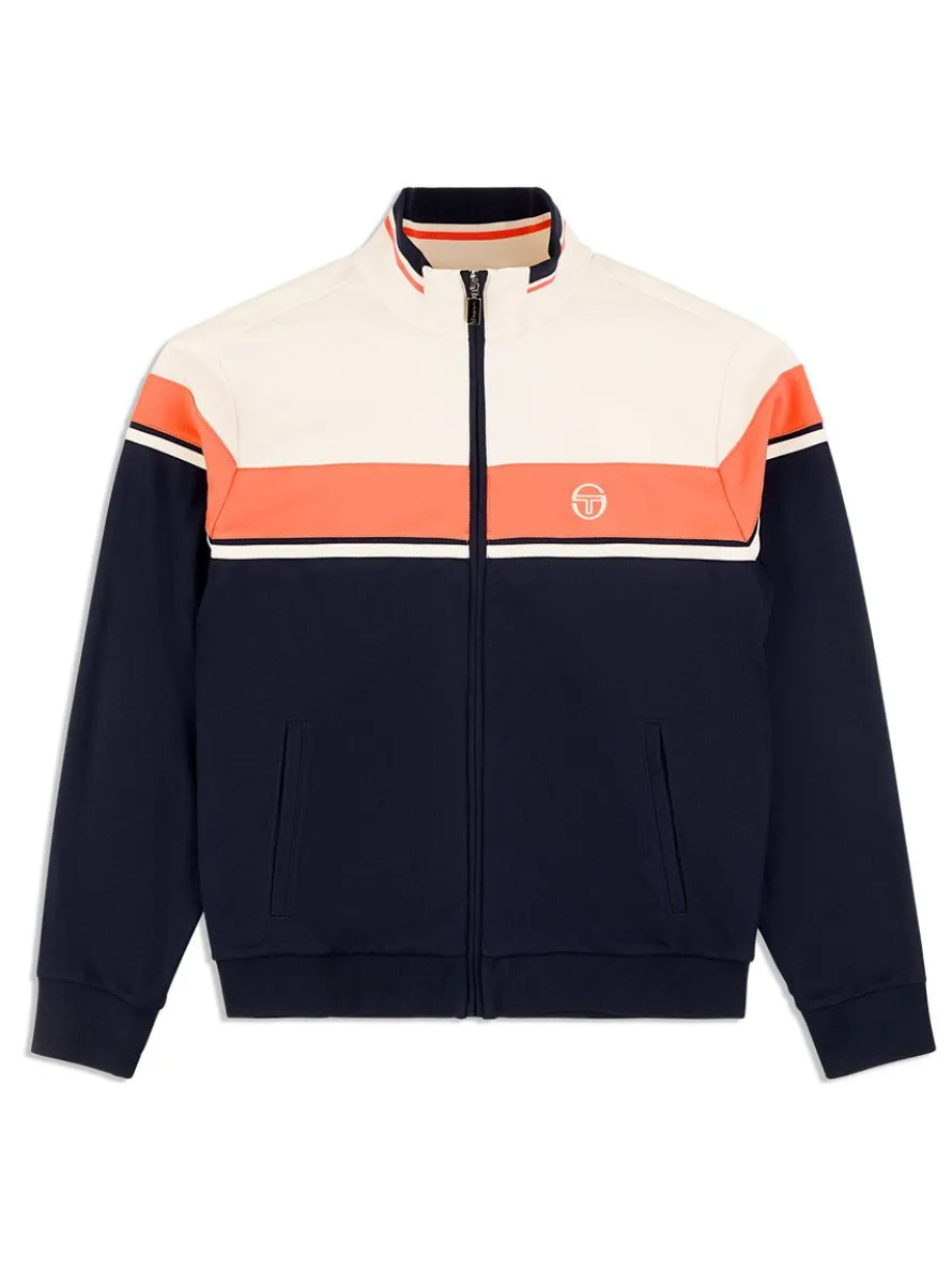 Damarindo Track Jacket Archivio- Gardenia/ Maritime Blue