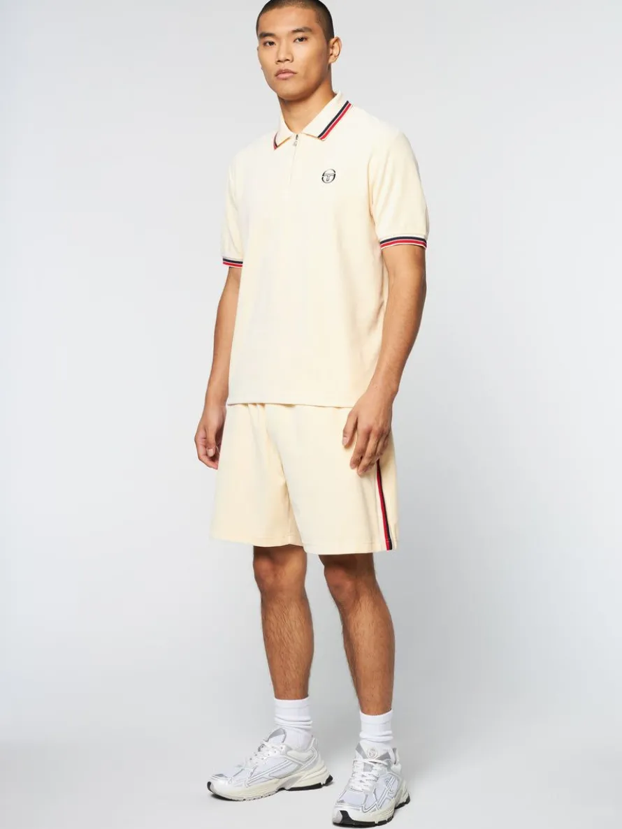 Primo Velour Polo- Pearl Ivory