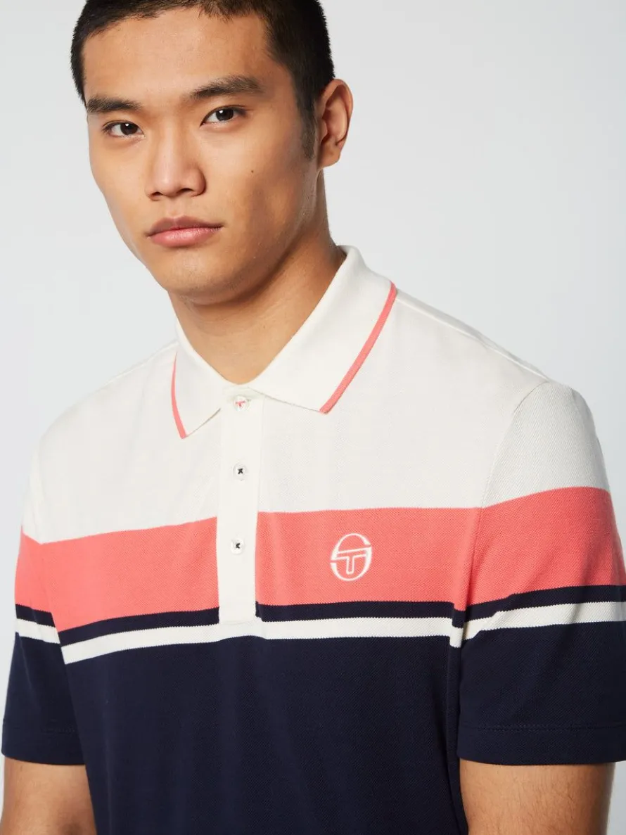 Damarindo Polo Archivio- Gardenia/ Maritime Blue