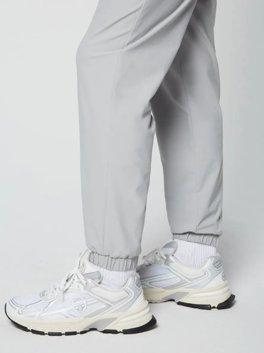 Woven Cargo Jogger Pants- Heather Grey