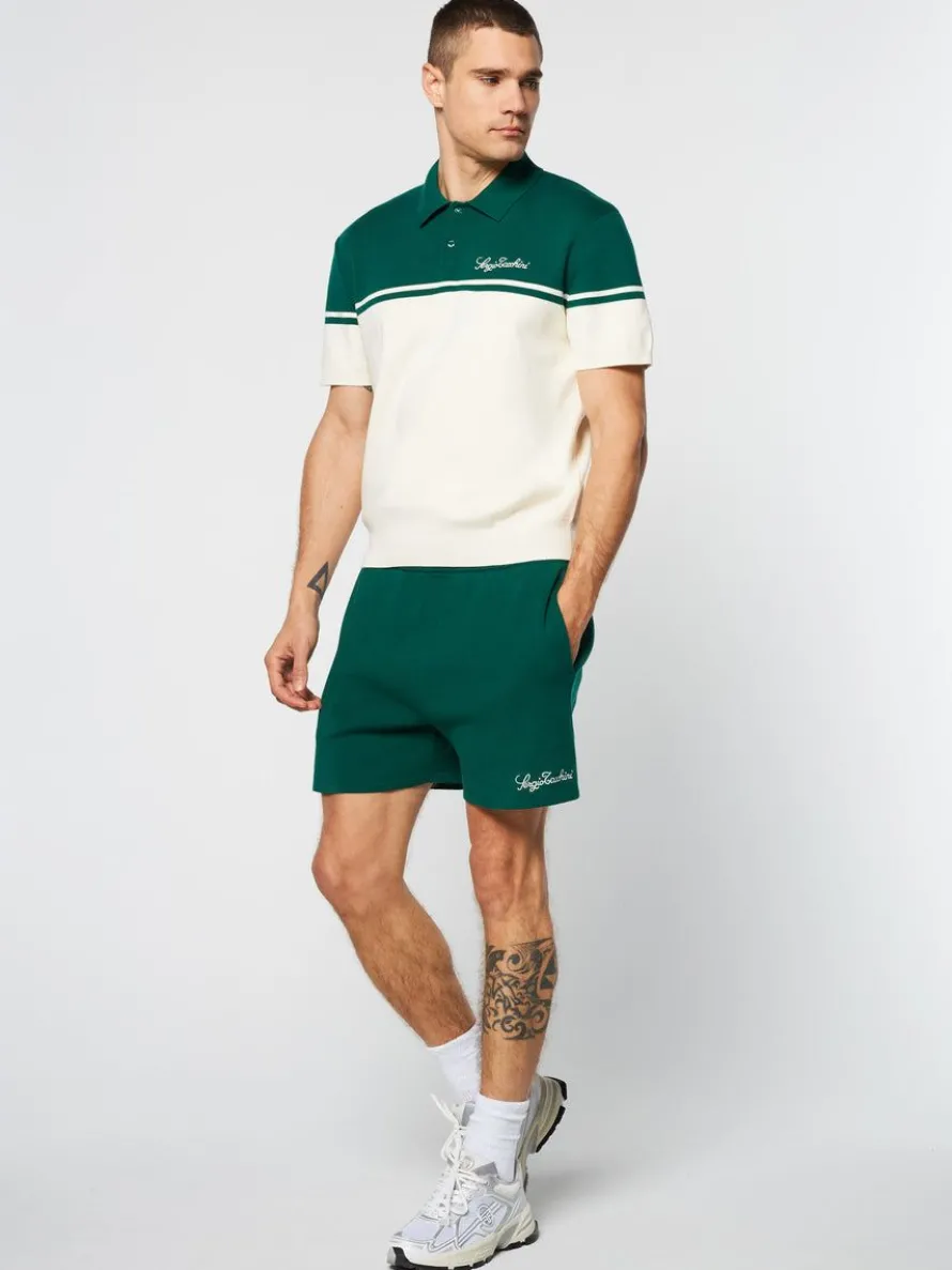 Roselli Knit Polo- Evergreen