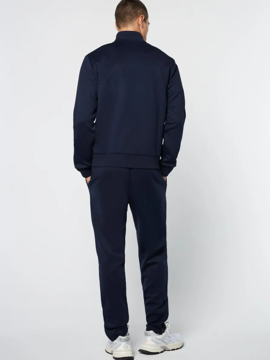 Perforata Track Jacket-Maritime Blue