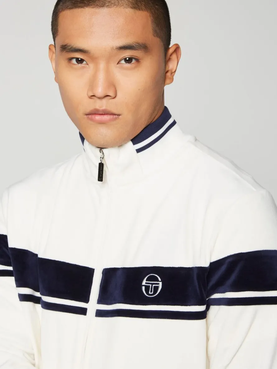 Damarindo Velour Track Jacket- Gardenia