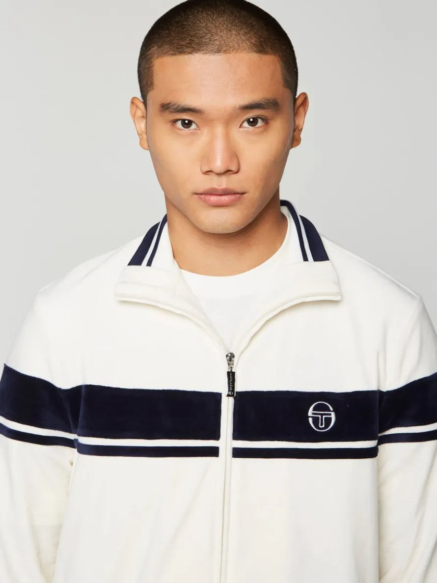 Damarindo Velour Track Jacket- Gardenia