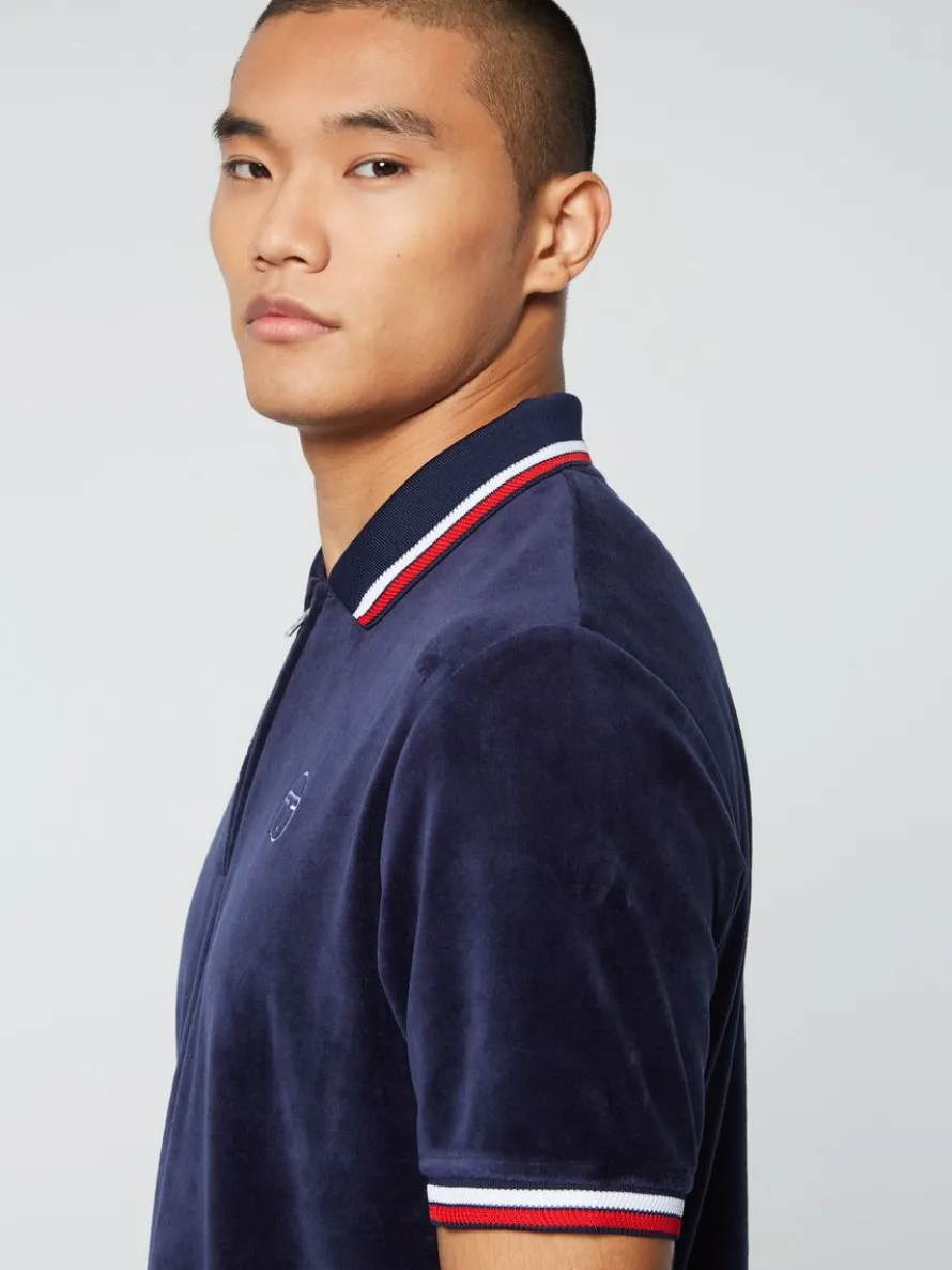 Primo Velour Polo- Maritime Blue